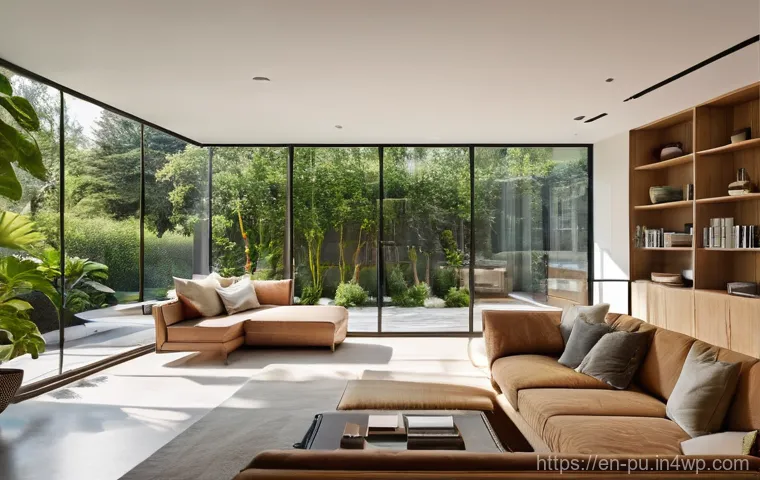 자연광을 활용한 인테리어의 새로운 패러다임 - **Prompt:** A bright and minimalist home office space. A person, professionally dressed in business ...