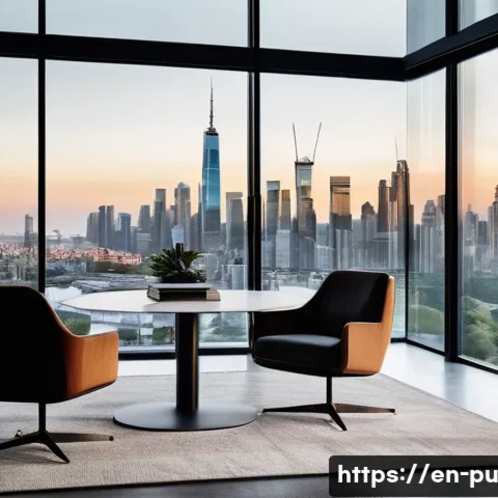 자연광을 위한 통유리 창문의 장점 - A modern living room interior featuring floor-to-ceiling double-glazed glass windows with sleek blac...
