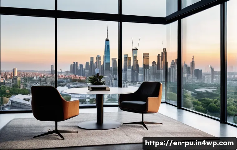 자연광을 위한 통유리 창문의 장점 - A modern living room interior featuring floor-to-ceiling double-glazed glass windows with sleek blac...